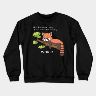 Sleeping red Panda Crewneck Sweatshirt